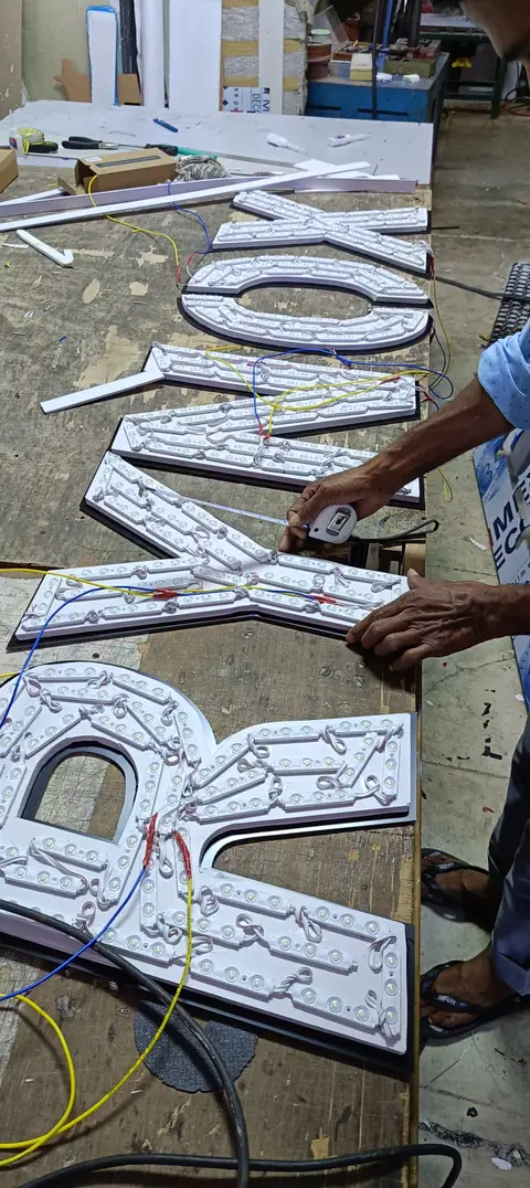 3D letter sign — Acrylic Outdoor Signages made by LED Display Mart, Bengaluru