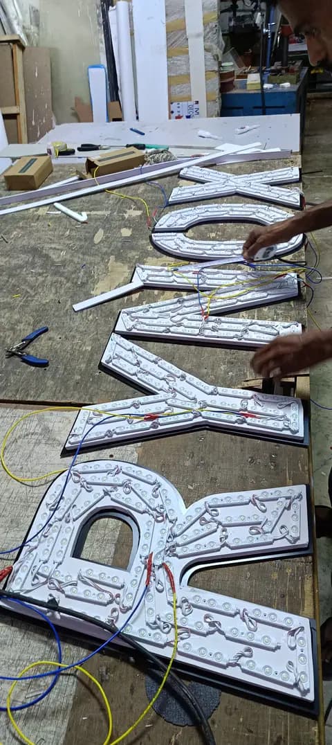 3D letter sign — Acrylic Outdoor Signages made by LED Display Mart, Bengaluru
