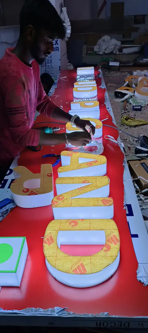 3D letter sign — Acrylic Outdoor Signages made by LED Display Mart, Bengaluru