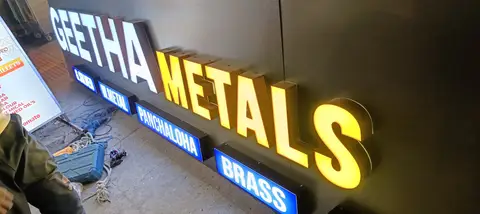 3D letter sign — Aluminium Letters Signage made by LED Display Mart, Bengaluru