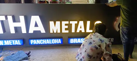 3D letter sign — Aluminium Letters Signage made by LED Display Mart, Bengaluru