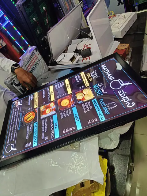 Clip-on light box made by LED Display Mart, Bengaluru