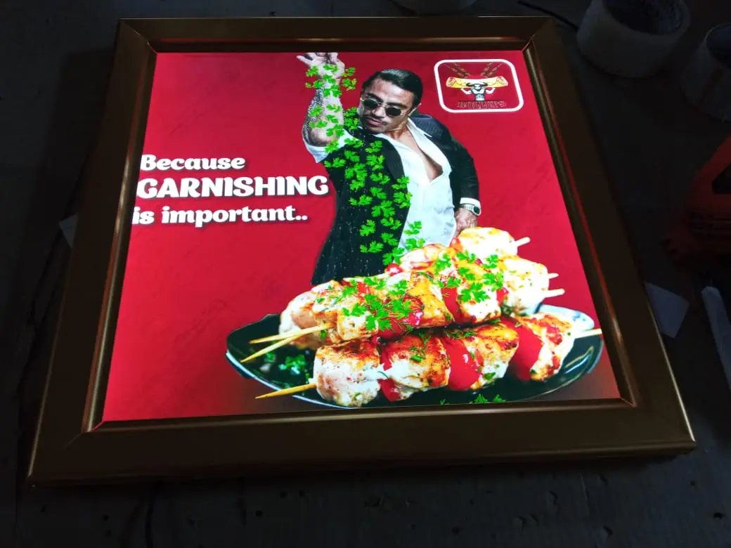 Clip-on light box made by LED Display Mart, Bengaluru