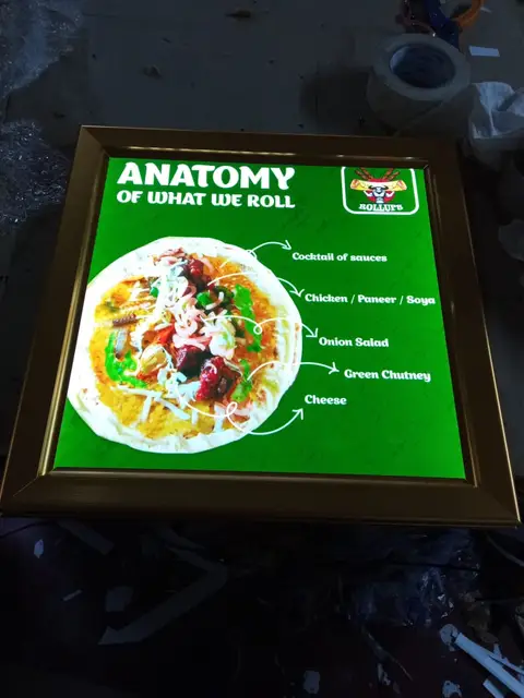 Clip-on light box made by LED Display Mart, Bengaluru