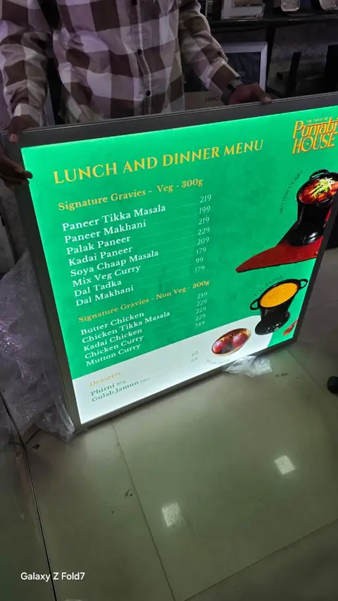 Clip-on light box made by LED Display Mart, Bengaluru