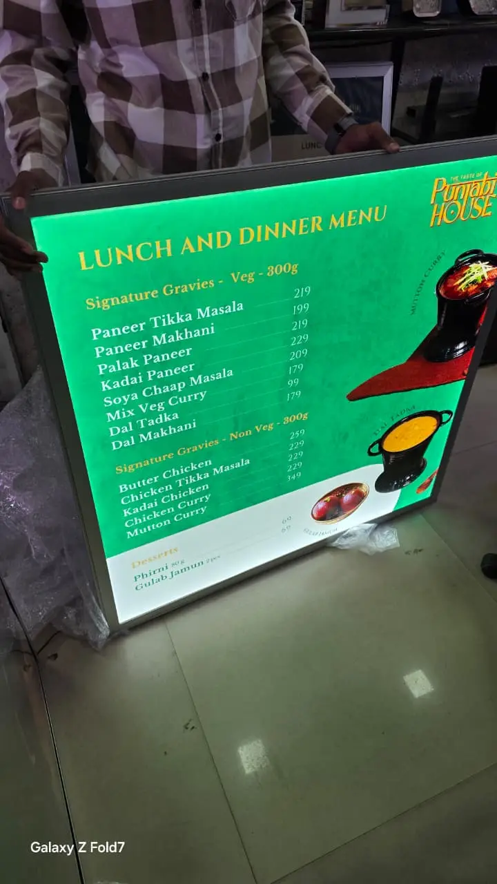 Clip-on light box made by LED Display Mart, Bengaluru