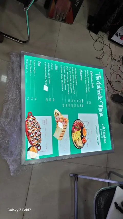 Clip-on light box made by LED Display Mart, Bengaluru