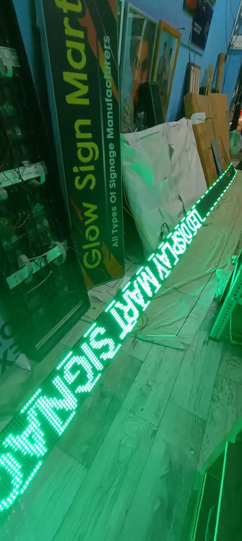 Scrolling LED board made by LED Display Mart, Bengaluru