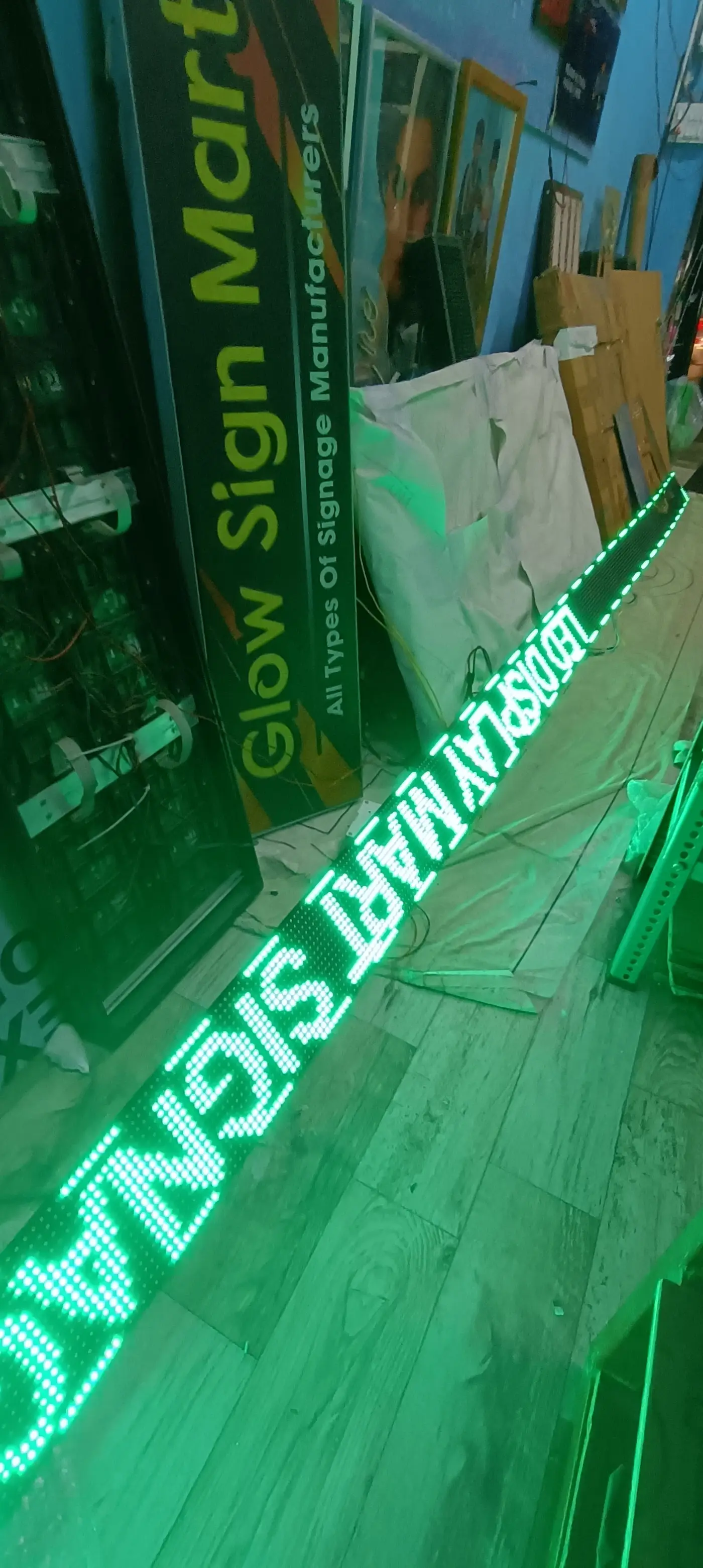 Scrolling LED board made by LED Display Mart, Bengaluru