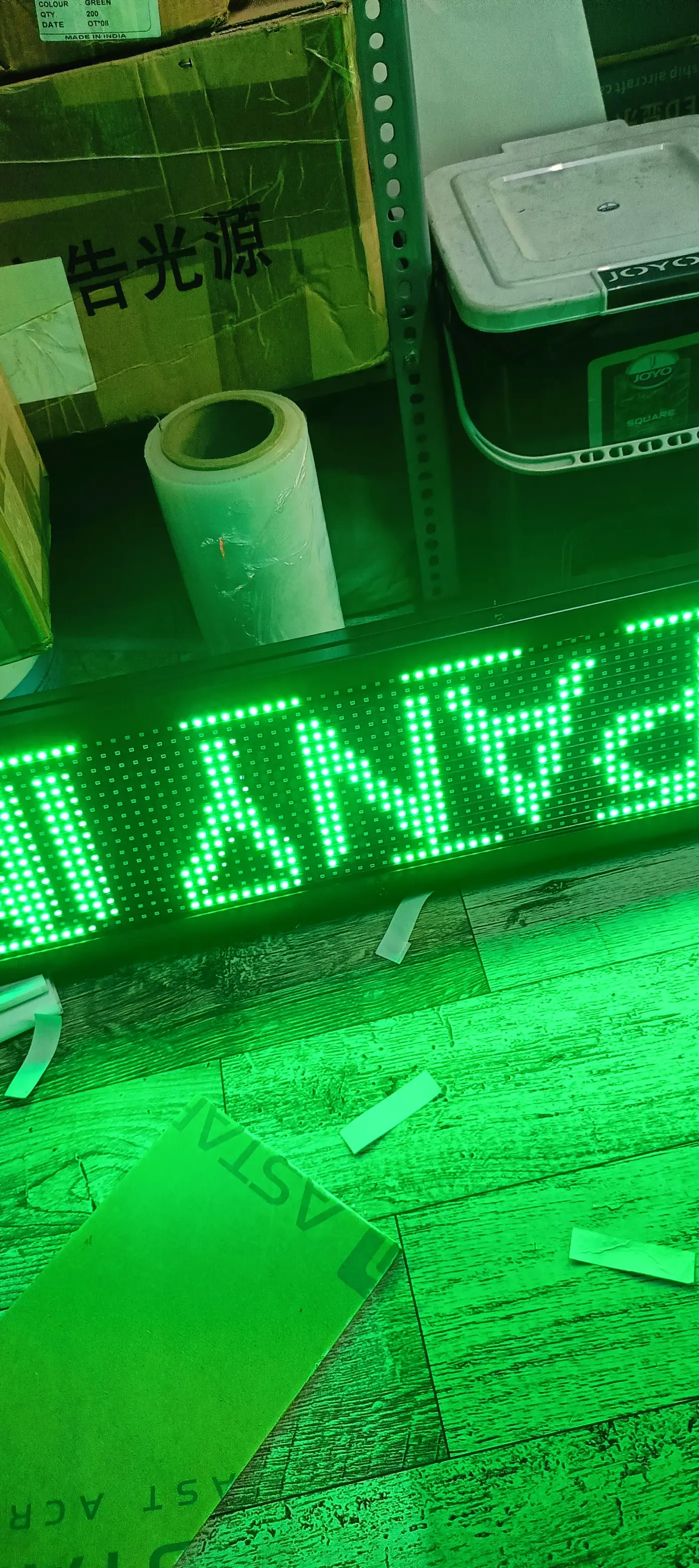 Scrolling LED board made by LED Display Mart, Bengaluru
