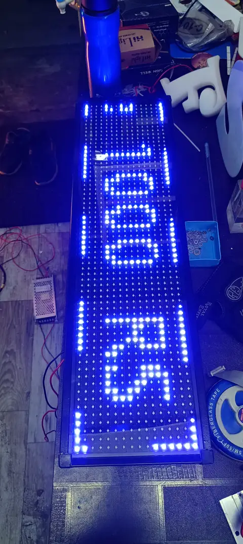 Scrolling LED board made by LED Display Mart, Bengaluru