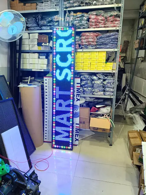 Scrolling LED board made by LED Display Mart, Bengaluru