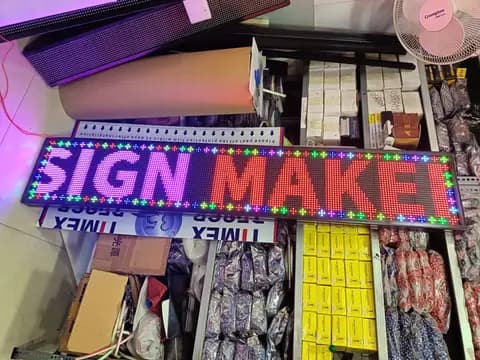 Scrolling LED board made by LED Display Mart, Bengaluru