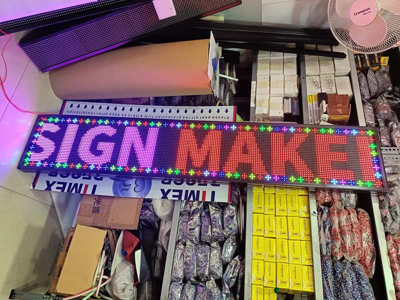 Scrolling LED board made by LED Display Mart, Bengaluru
