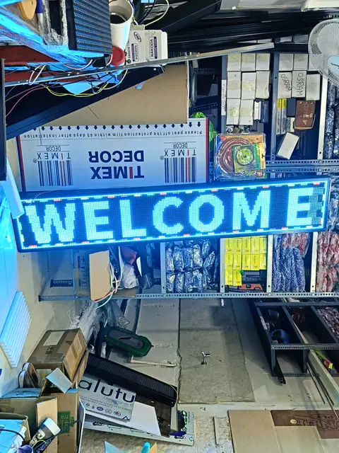 Scrolling LED board made by LED Display Mart, Bengaluru