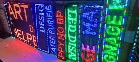 Scrolling LED board made by LED Display Mart, Bengaluru