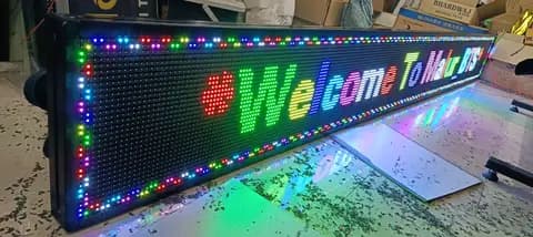 Scrolling LED board made by LED Display Mart, Bengaluru